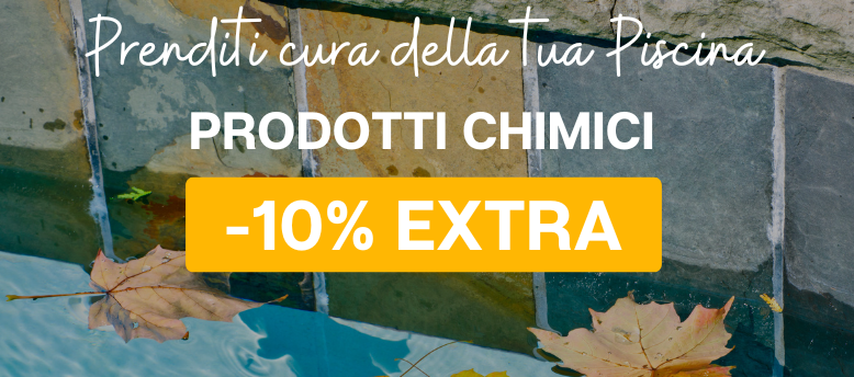 10% di sconto sui prodotti chimici per la chiusura della piscina invernale